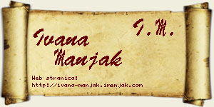 Ivana Manjak vizit kartica